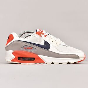 Nike Air Max Sneakers - White, Gray, and Orange - Red
